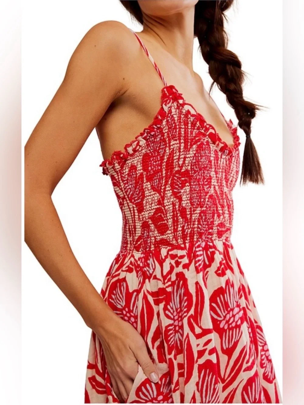 Free People smocked bodice