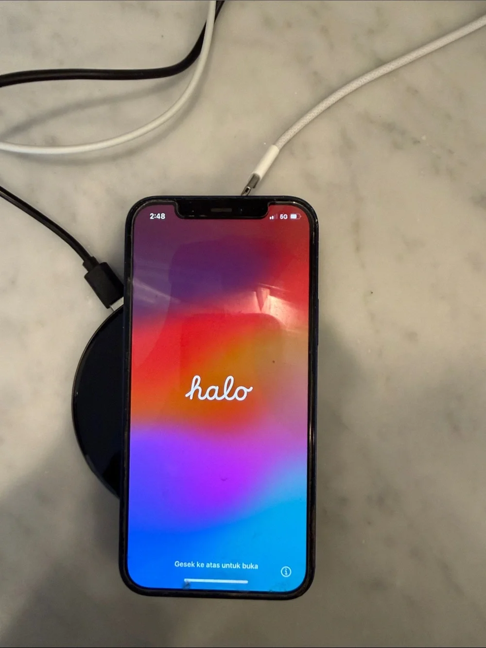 Apple iPhone 12, Unlocked, Navy with Case