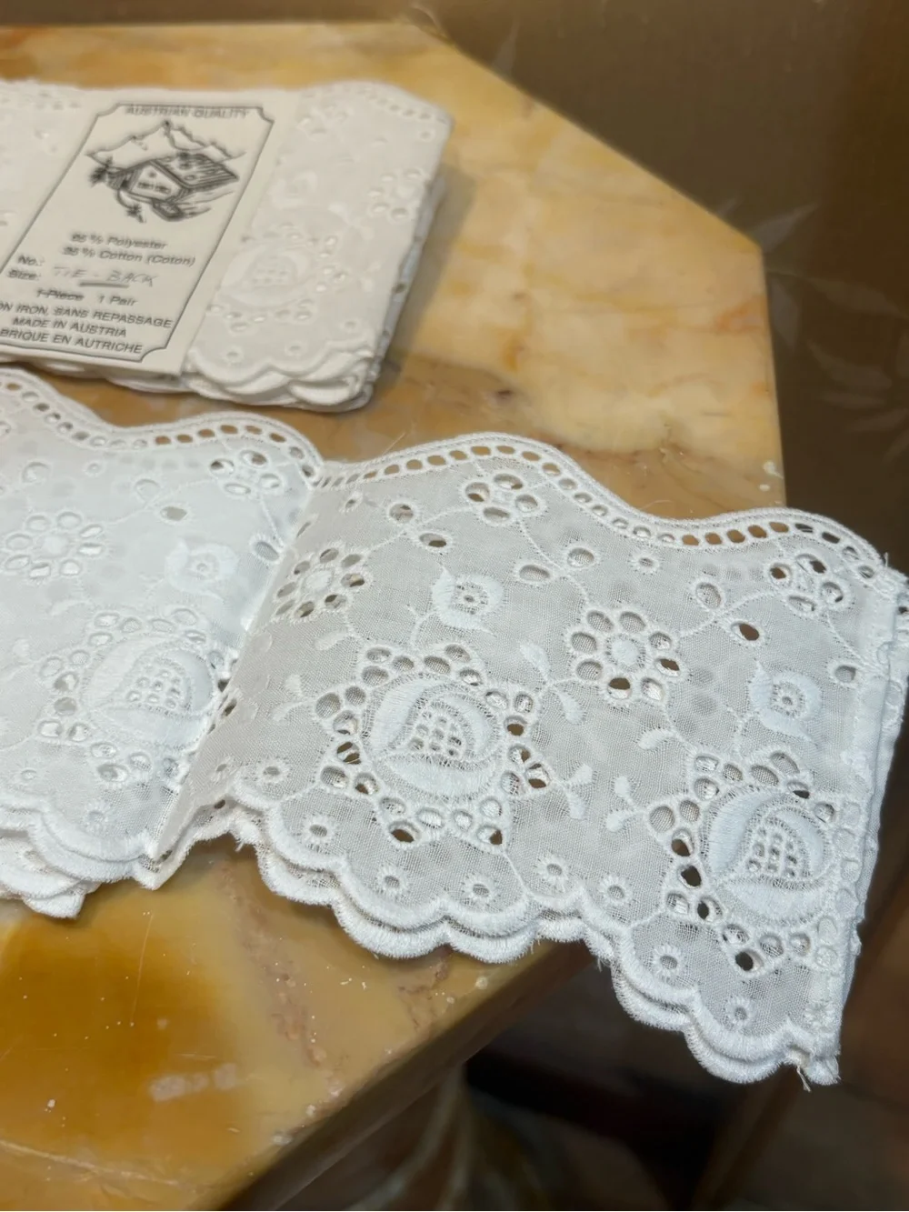 Eyelet Curtain Tie Backs white eyelet