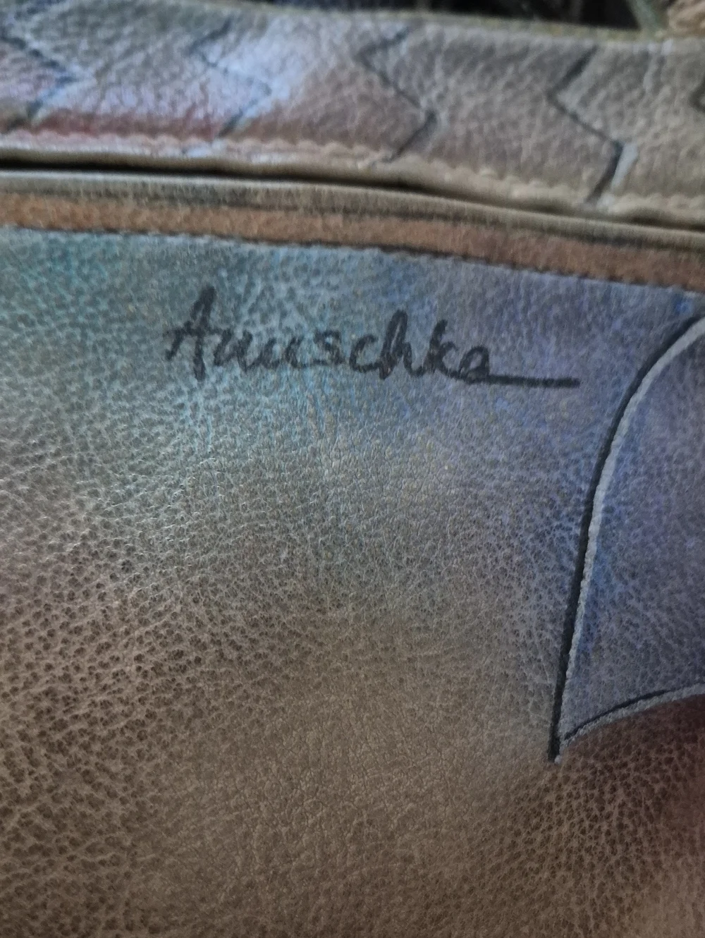 Anuschka Hand-Painted Leather Crossbody Tote/ Shoulder Bag