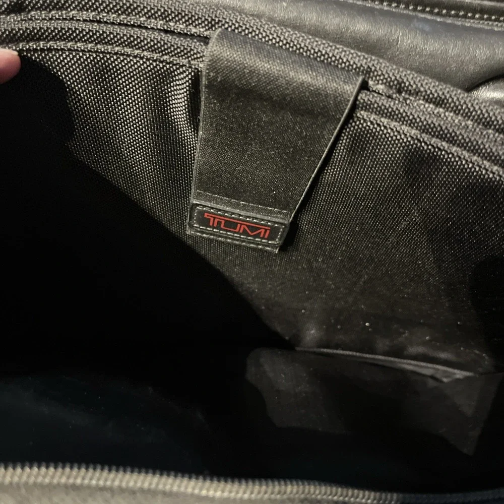 Tumi Alpha‎ 96141DH2 2-Way Leather Briefcase A4 Large Capacity Black Used GUC