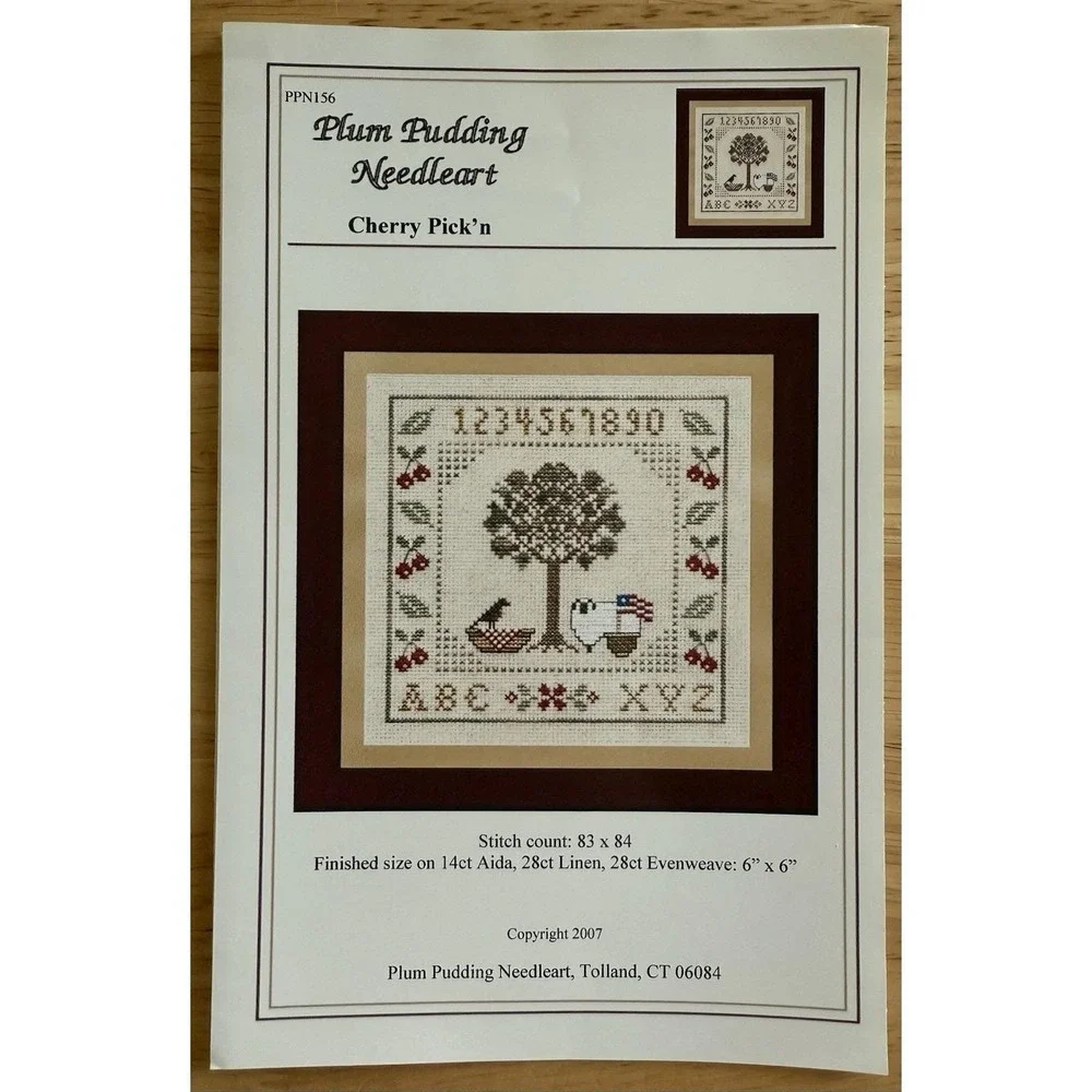 Plum Pudding Needleart Cherry‎ Pick 'N Counted Cross Stitch Pattern
