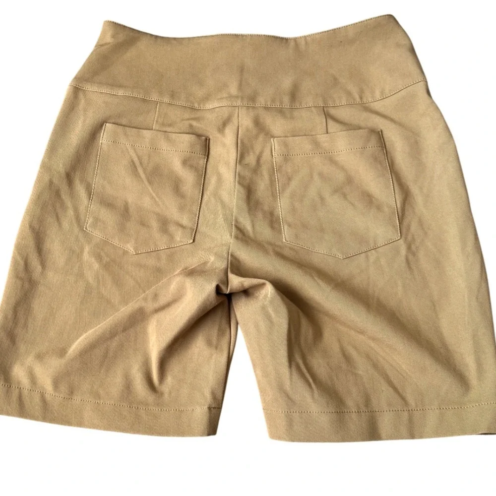 Daniele Bernstein Womens‎ Tan High Waist Zipper Shorts Casual Career Size 4