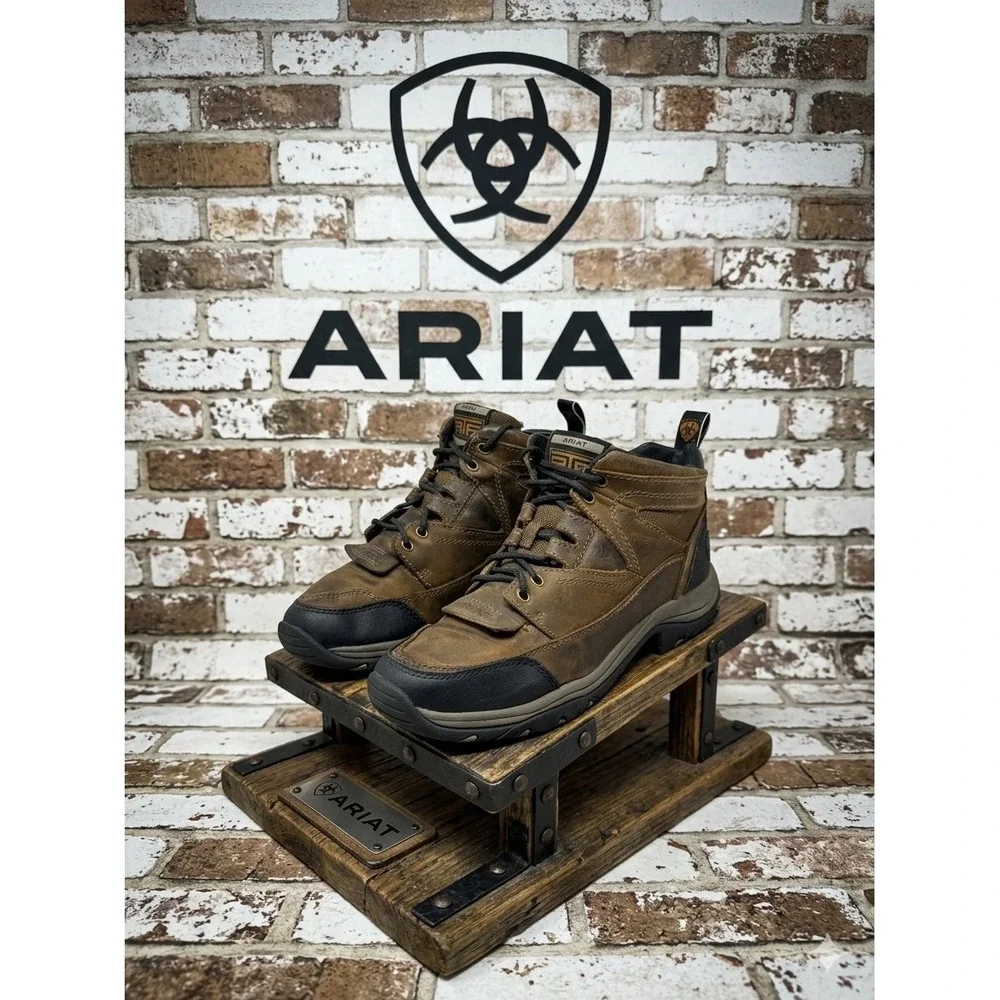 Ariat Terrain H2O 🎱Waterproof‎ Copper Leather Endurance Boots 10002183 Mens 9D