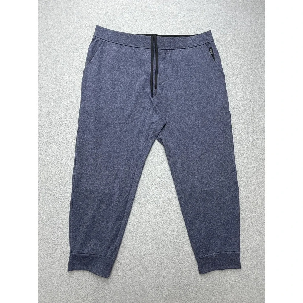 Public Rec Jogger Pants Mens 40x28 Blue Athletic Stretch Zip Pockets Casual