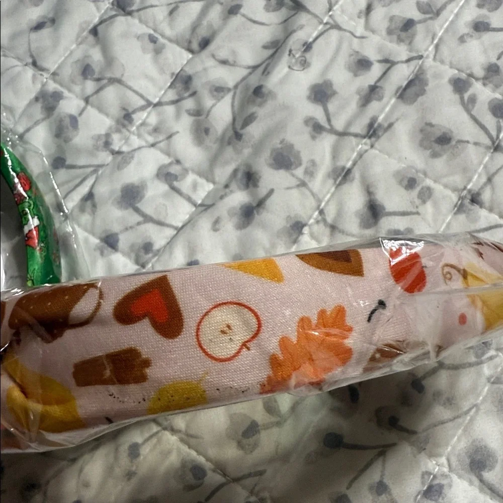 Floral Green and Patterned Headband Set