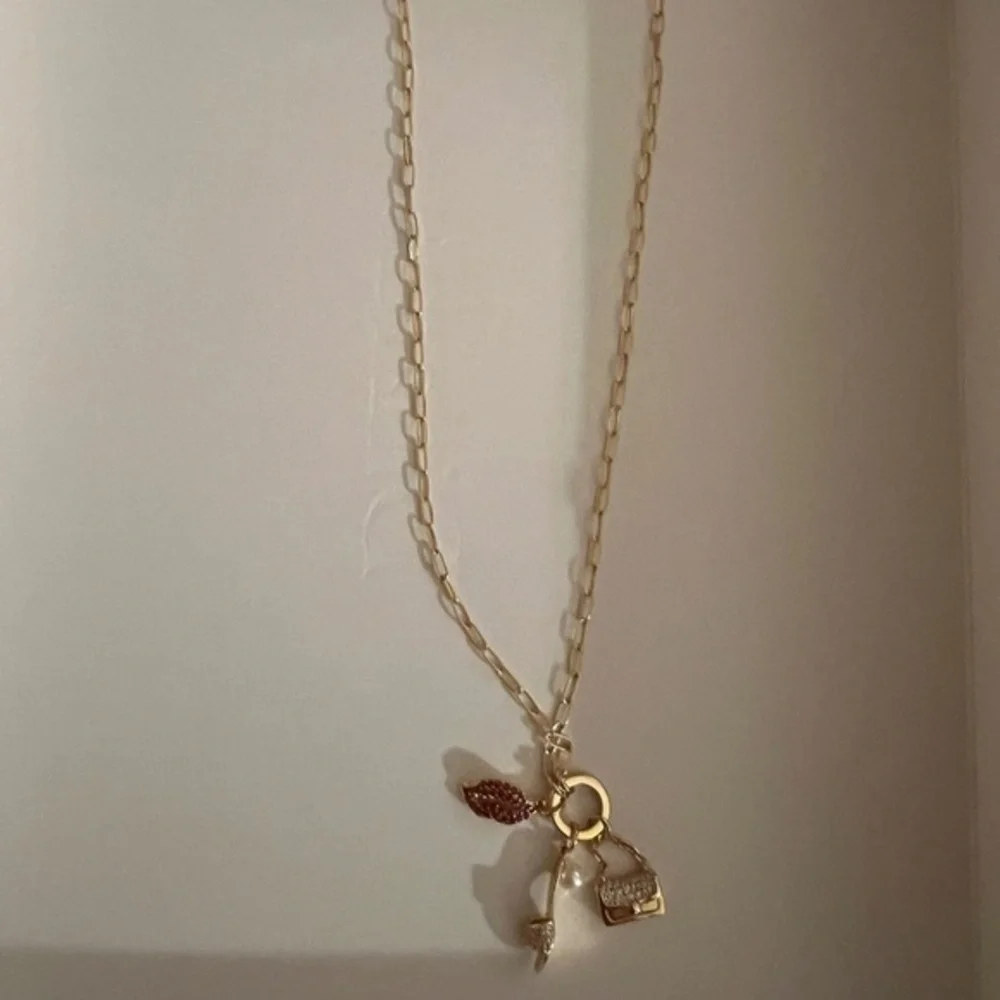 🆕kate spade new york::Hit the Town Lips Purse Heel Pendant Necklace Super GLAM