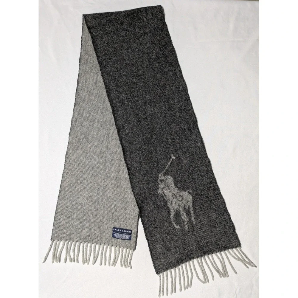 Ralph Lauren Blue Label Lambs‎ Wool + Cashmere Scarf Made In ITALY