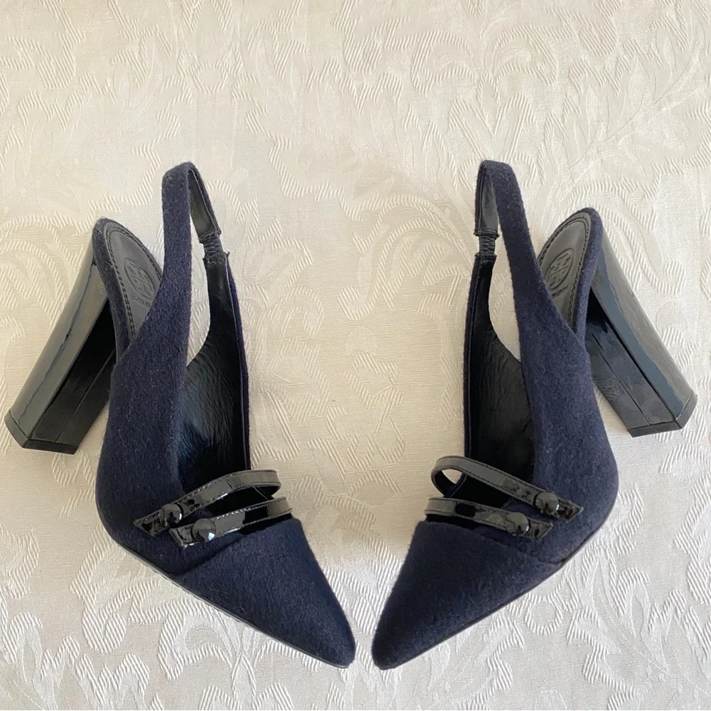 Tory Burch navy pumps