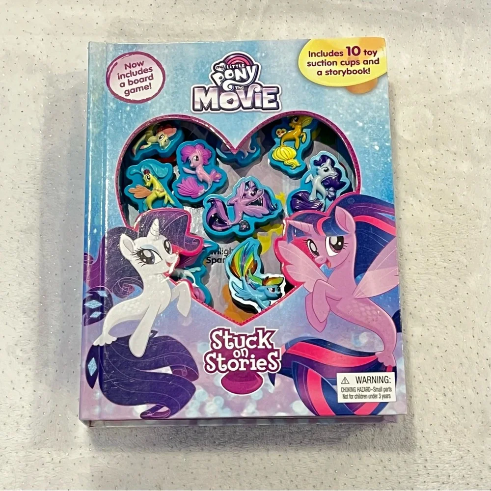 My Little Pony The Movie Stuck on Stories Book, Figures and Board Game