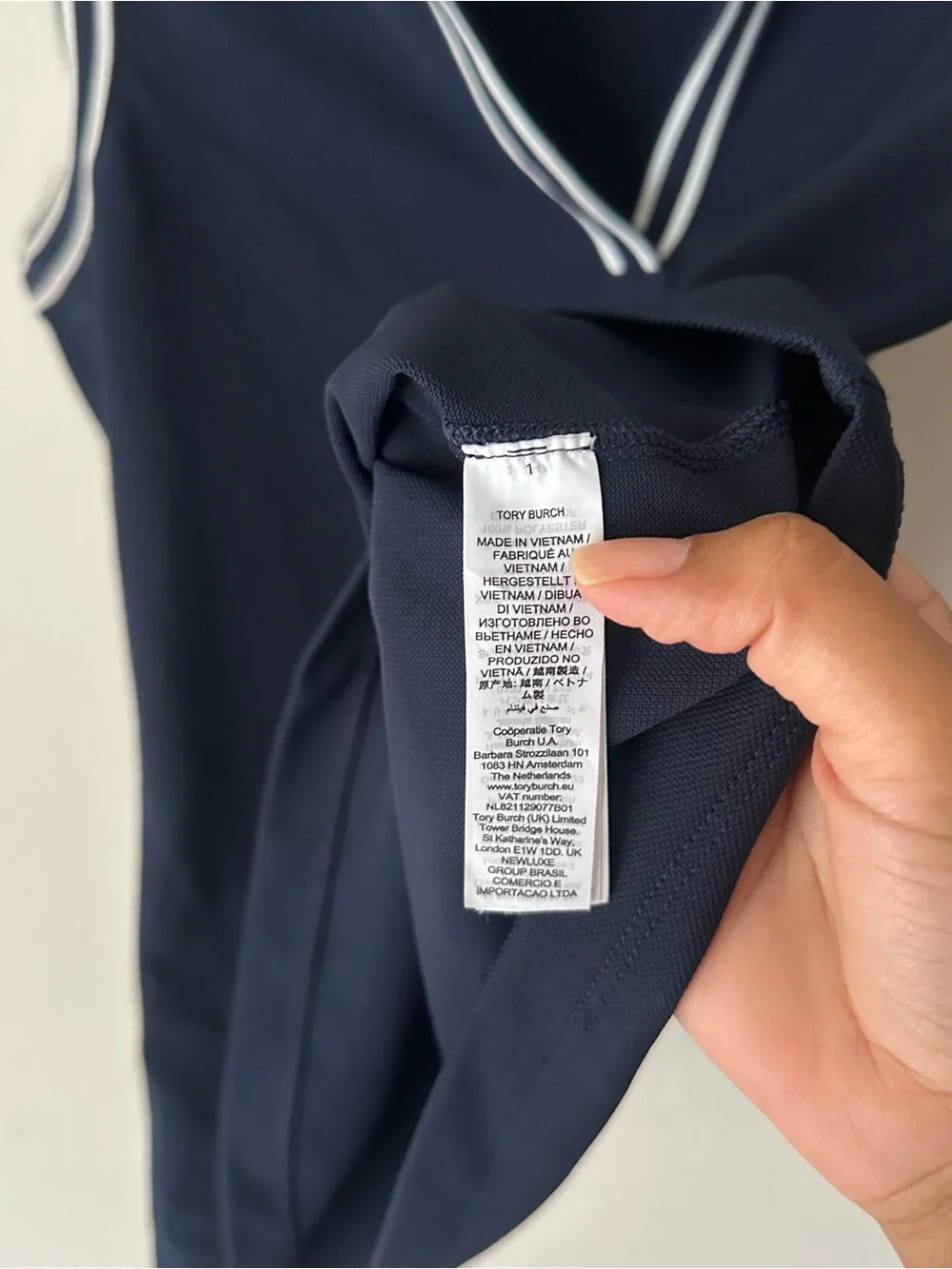Tory Burch Sleeveless Tank Top Navy Size XS