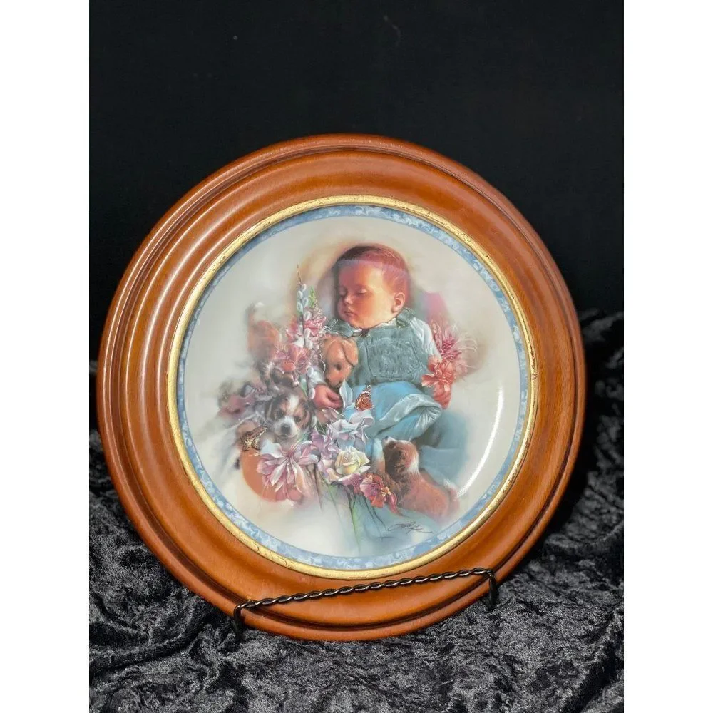 Puppy Dog Tails Plate By Lee Bogle, Heaven Scent Collection 1994 Bradford Exchan