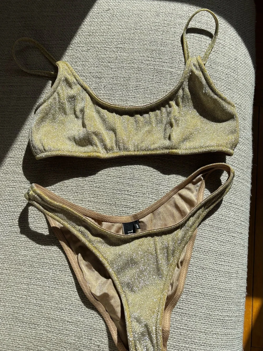 triangl swimwear Gold Shimmer Bikini Set