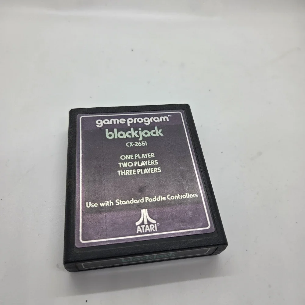Atari 2600‎ Blackjack CX-2651 Vintage 1977 Video Game Cartridge Retro Tested PWC