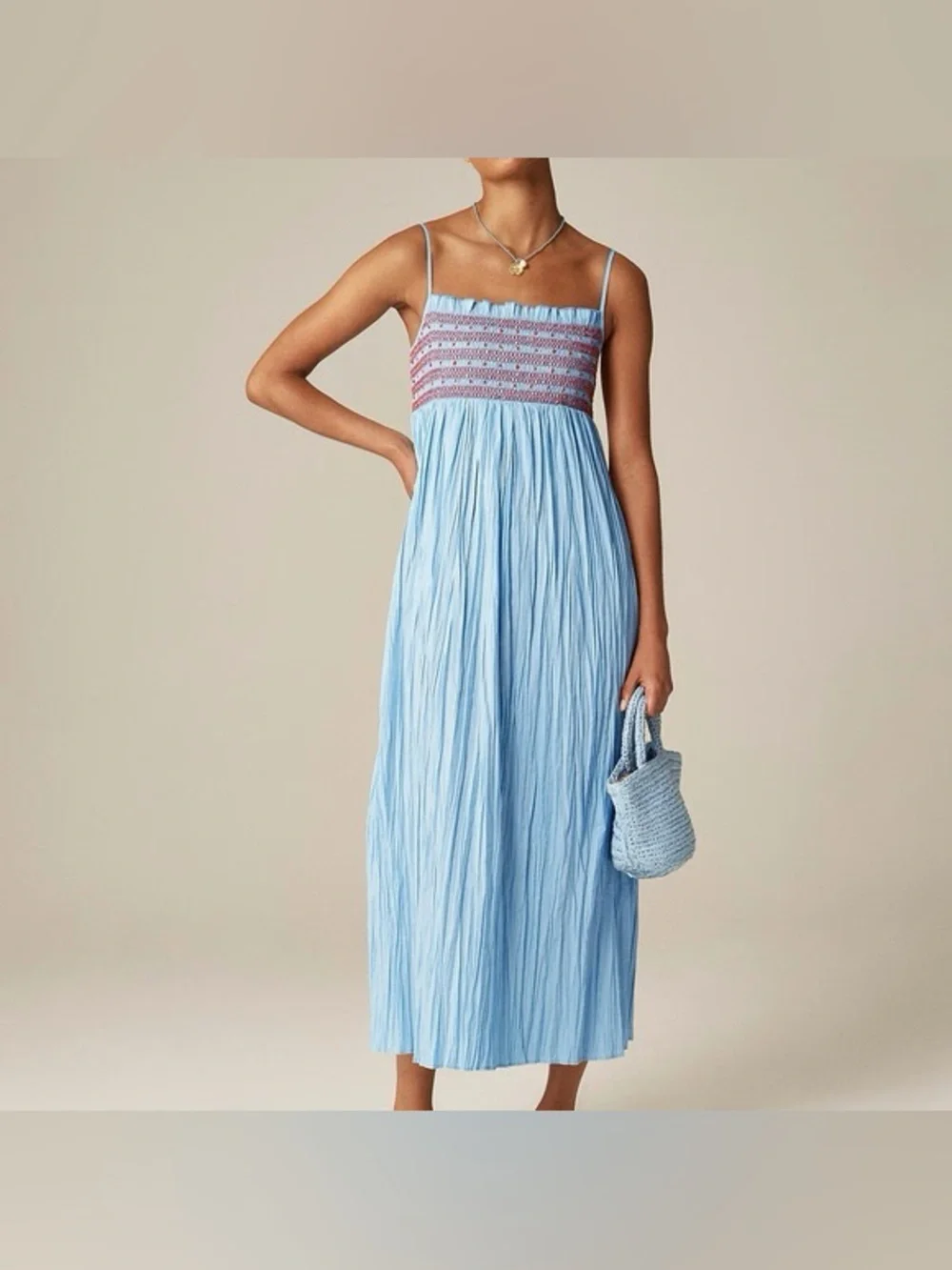 J.Crew Catania Crinkled Dress | Size Medium