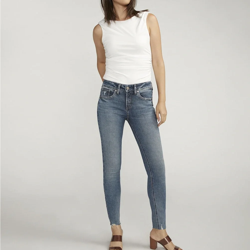Women’s Silver Siki Skinny Blue Jeans. Size 26/29