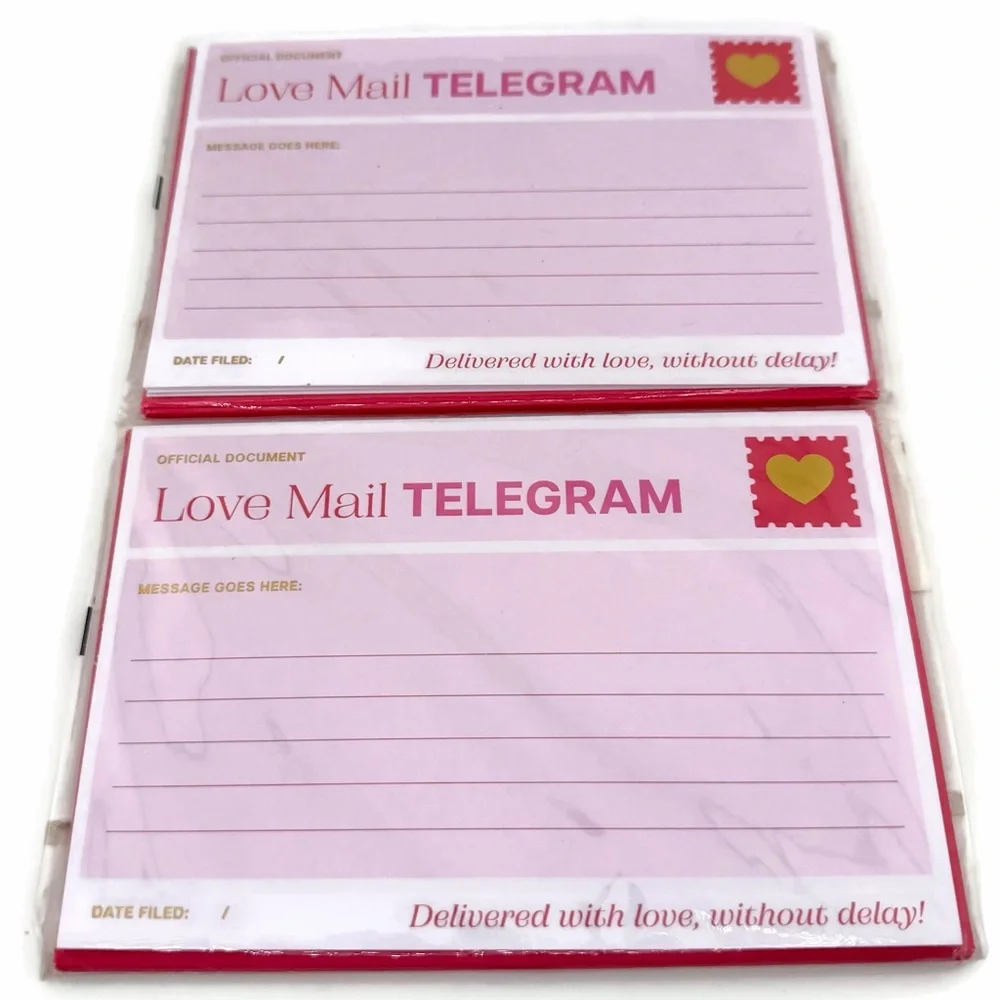 Love Mail Telegram Cards and Envelopes- Set of 2 Packs