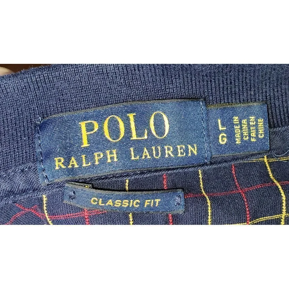 Polo Ralph Lauren Madras Plaid Oxford Large Classic‎ Golf Shirt Luxury business