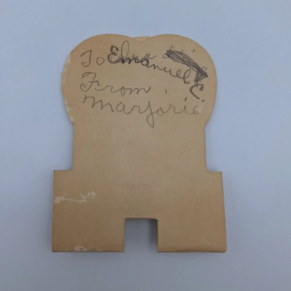 Vintage Valentines Day Card Pop-Up Stand-Up‎ Girl Heart Love Note Junk Journal