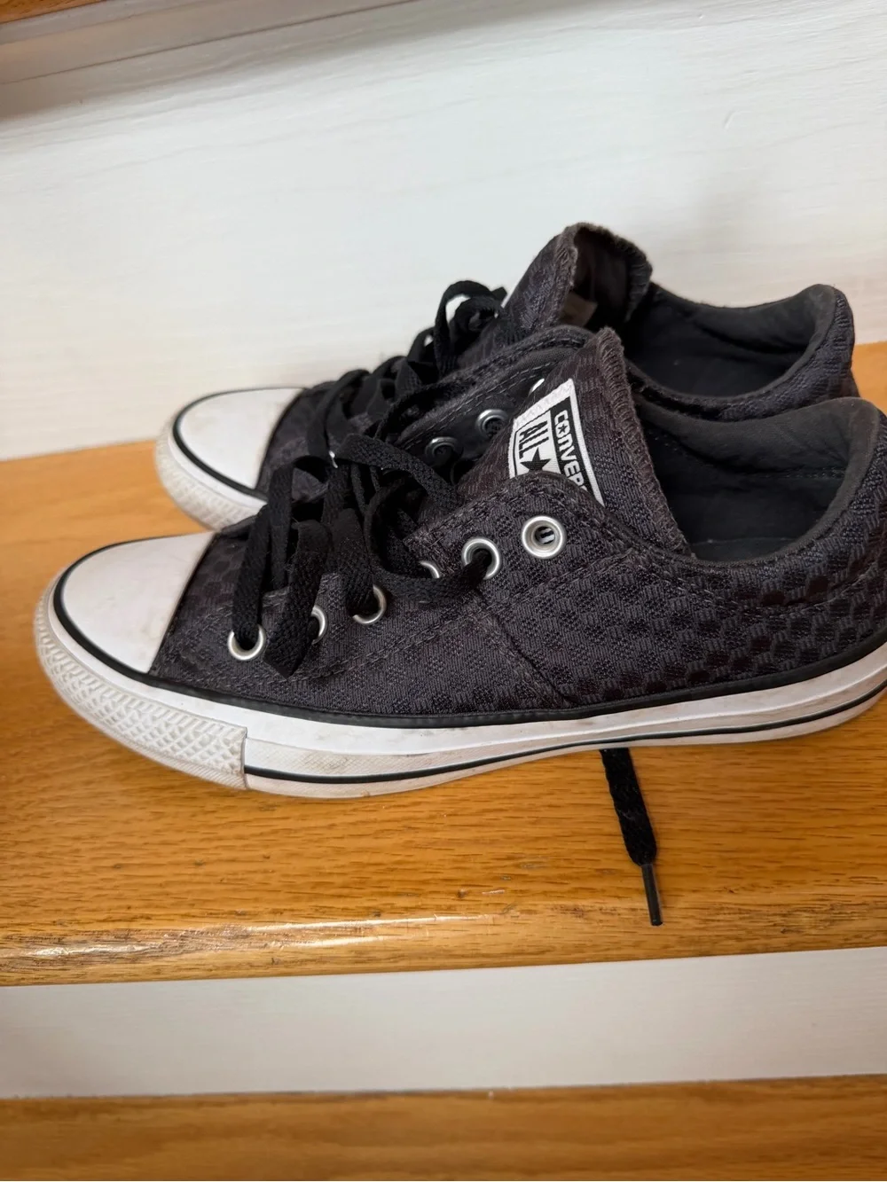 $45 Converse Black and White Low Top Sneakers - Classic All Star