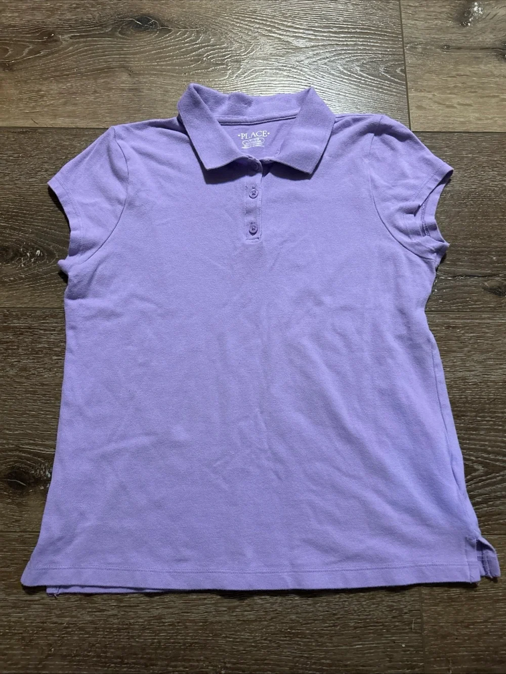 The Children's Place Lilac Short-Sleeve Polo Size 10/12 Plus