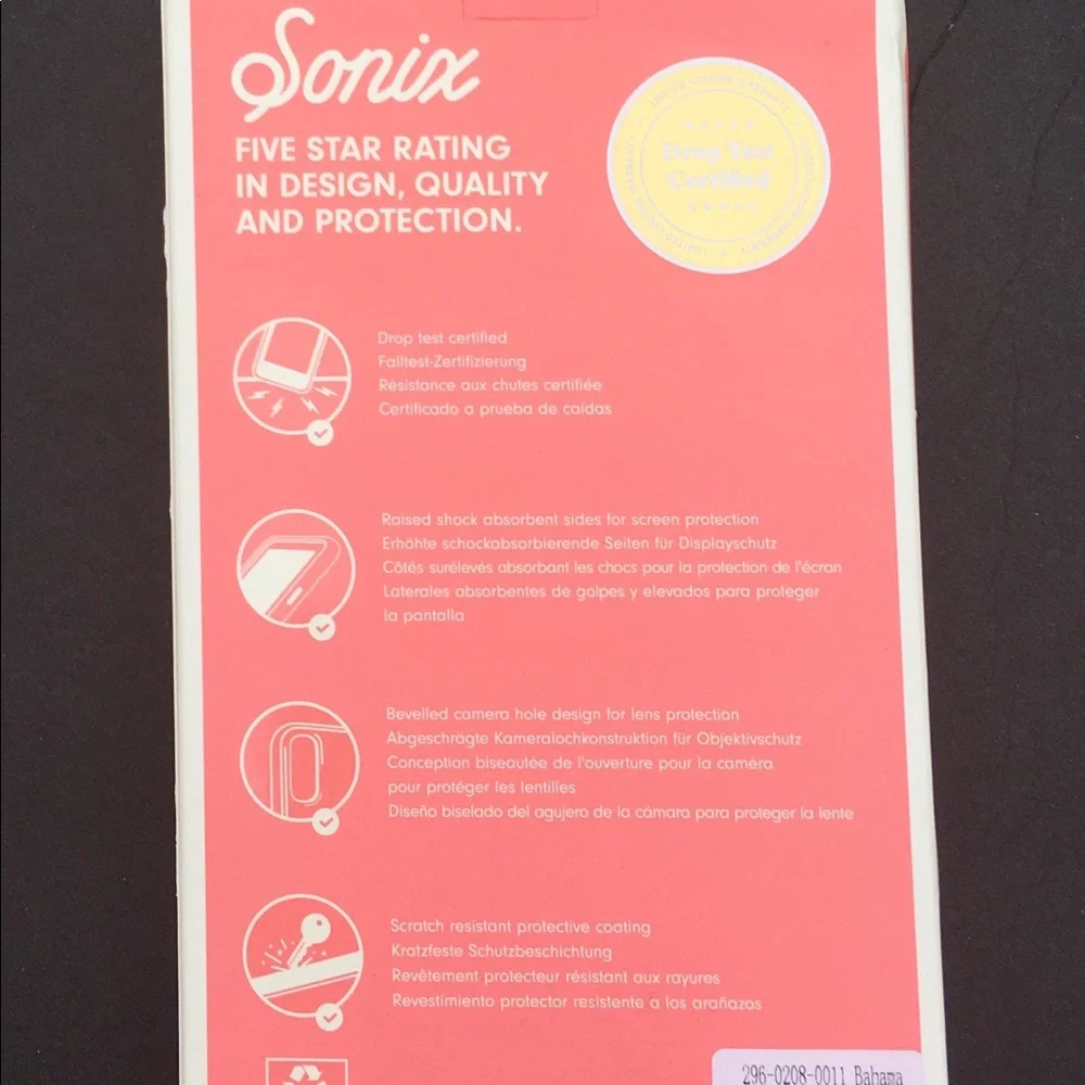 Sonix Case For iPhone 12 Mini Bahama Clear Coat Series Drop Test Certified New