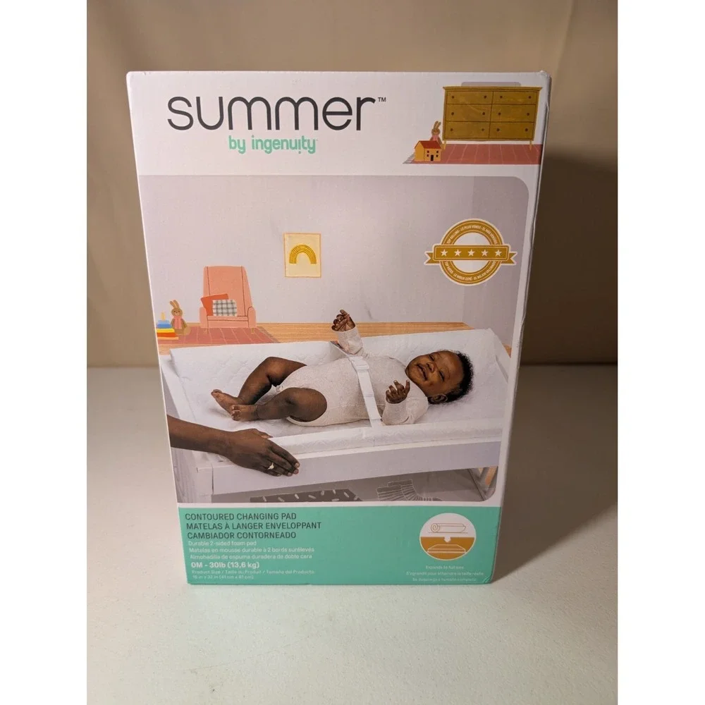 Summer by Ingenuity Contoured Changing Pad – Durable, Foam, 16