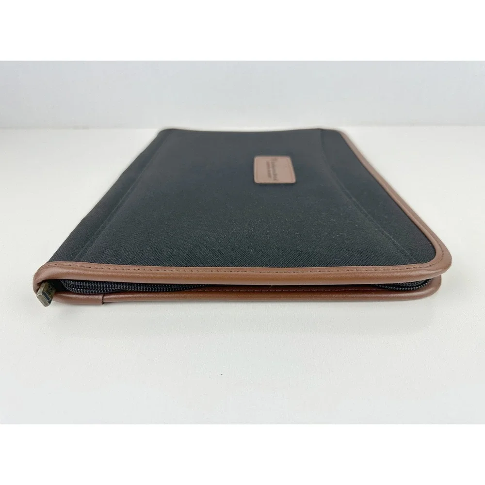 Leeds Northwestern Mutual Black Canvas Zip Around Portfolio Padfolio Organizer