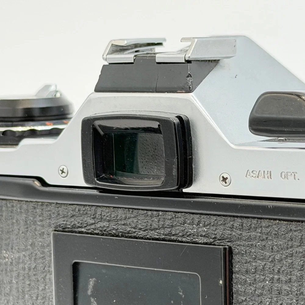 Pentax ME 35mm Film SLR Camera with SMC Pentax-M 50mm f1.7 Lens Silver Black