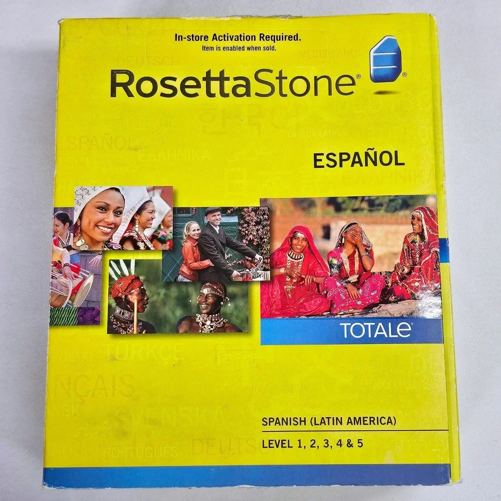 Rosetta‎ Stone Spanish Latin America Levels 1 2 3 4 5 Totale PC Mac Box Set