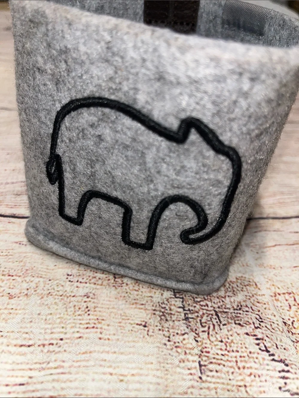 Thirty-One Dreamkeeper Mini Bin in Brushed Whisper Grey Elephant