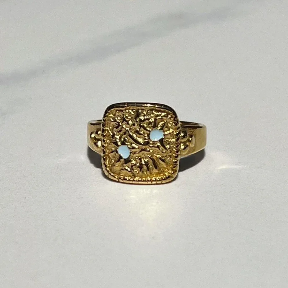 New! “Cleo” Textured Gold Ring