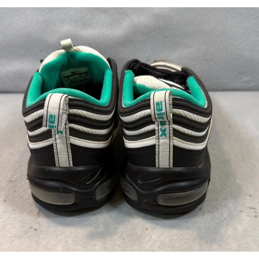 Nike Air Max 97 Black White Clear Emerald Mens Sneakers 921826-013 Size 12