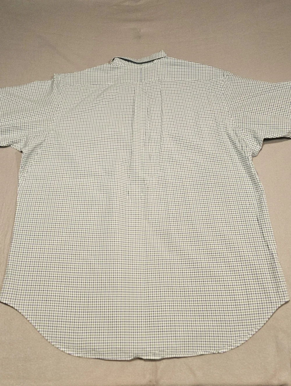 Polo by Ralph Lauren Green and White Mini-Check‎ Button-Down Shirt Size XXL