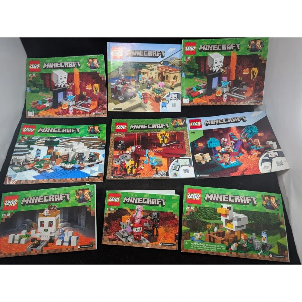 LEGO‎ Minecraft Instruction Manual Lot 21143 21160 21142 21154 21168 21145 21139