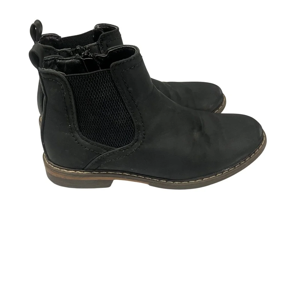 Ashford Hayes Middleton Boys Black Chelsea Boots Side Zip Size 13 M 436643‎