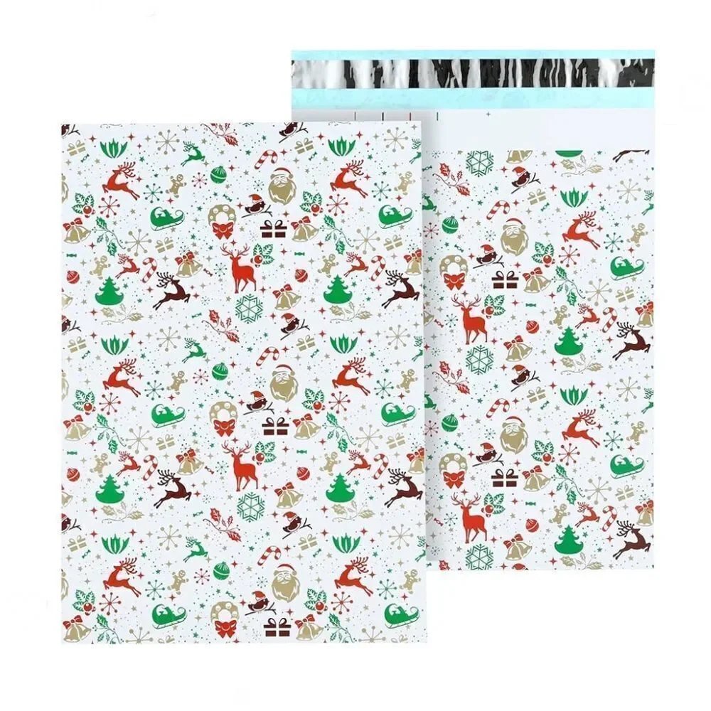 Christmas Print Poly Mailers