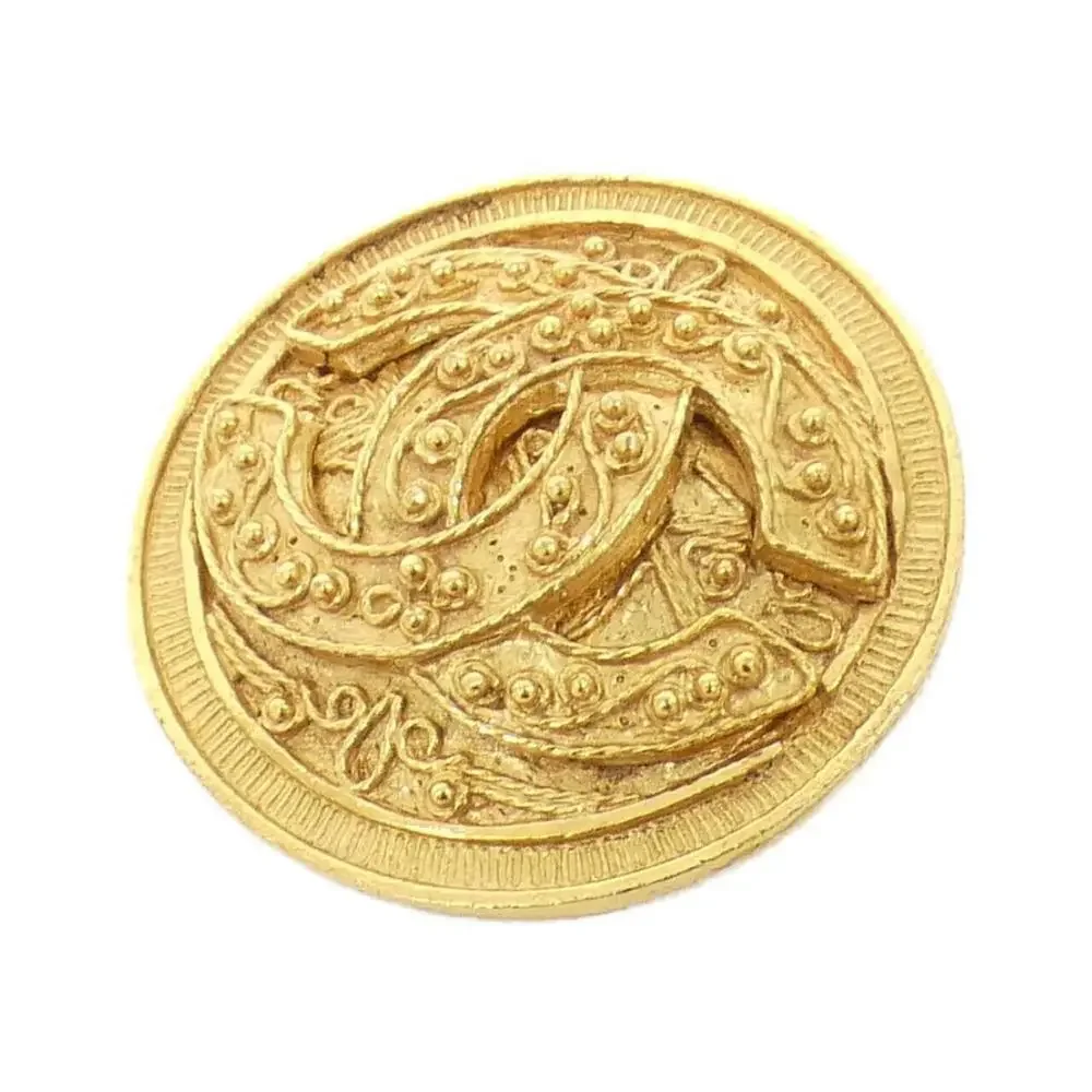 CHANEL Gold Brooch