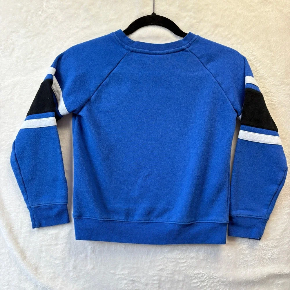 Nike Air Sweatshirt Kids‎ Size 7 6-7 Years Blue Crewneck Spell Out