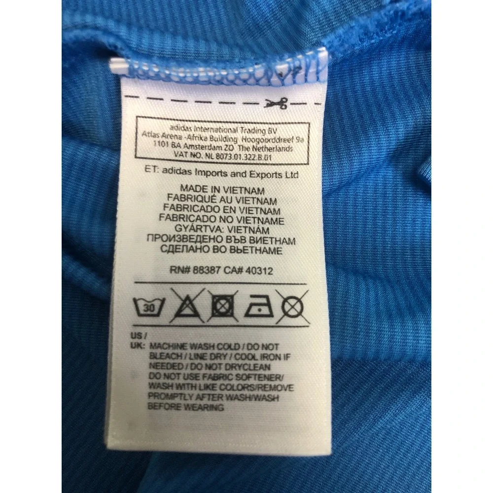 Adidas ClimaLite Men's XL Blue Golf Polo Shirt Short Sleeve Performance Athletic
