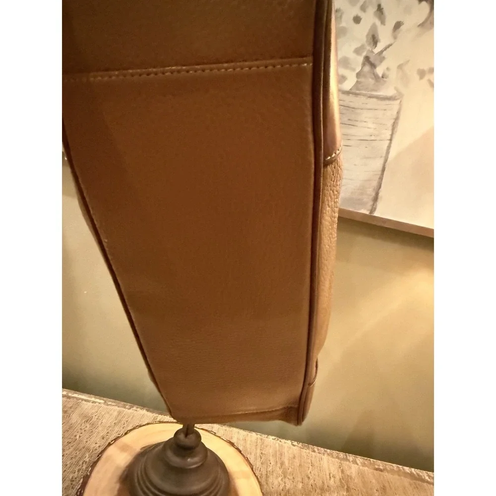 DOONEY‎ & BOURKE HARRISON REFINED PEBBLE LEATHER HOBO BAG PURSE CARMEL BROWN
