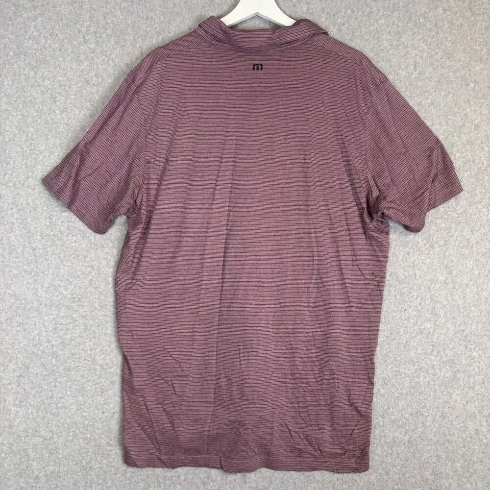 Travis Mathew Men's Size XL Pima Cotton Blend Purple Short Sleeve Polo Shirt