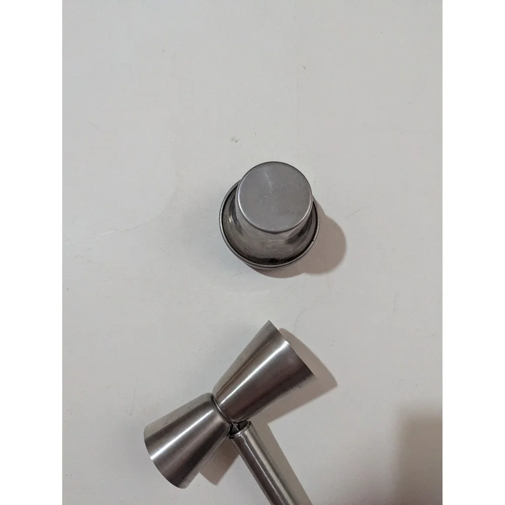 Gentleman Jack Stainless Steel Bar Set Jigger and 3 Shot Cups Order of Gentlemen