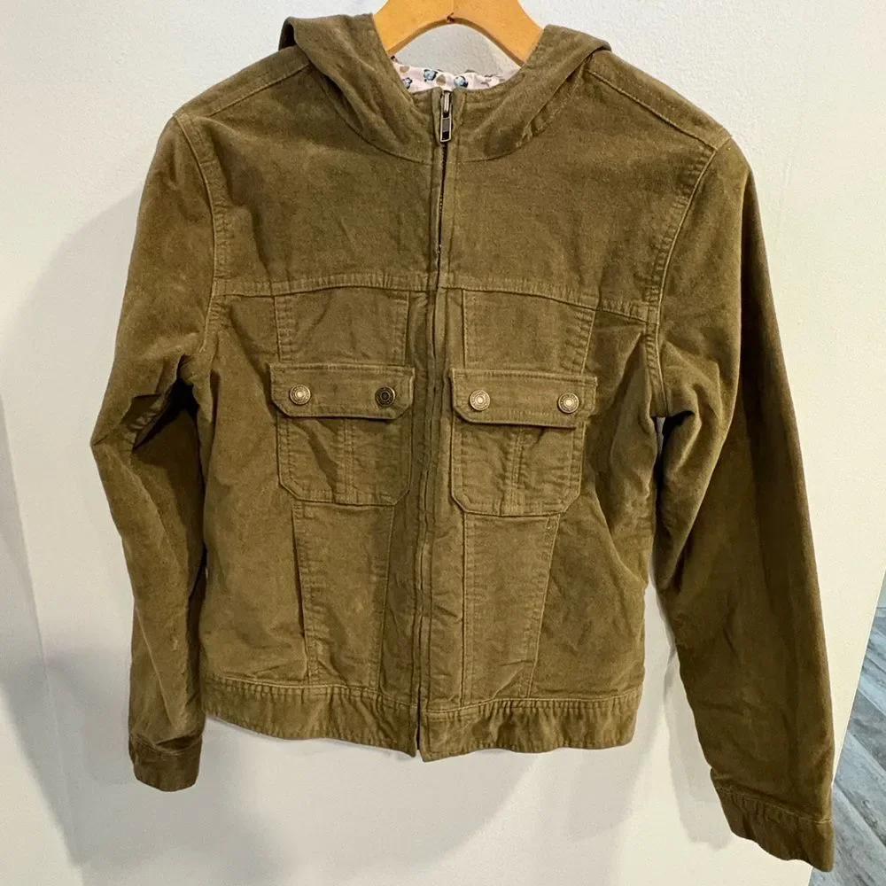 GAP Girls Olive Velvet Jacket
