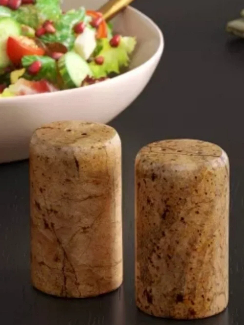 Marble Salt & Pepper Shaker Set (2 Piece)