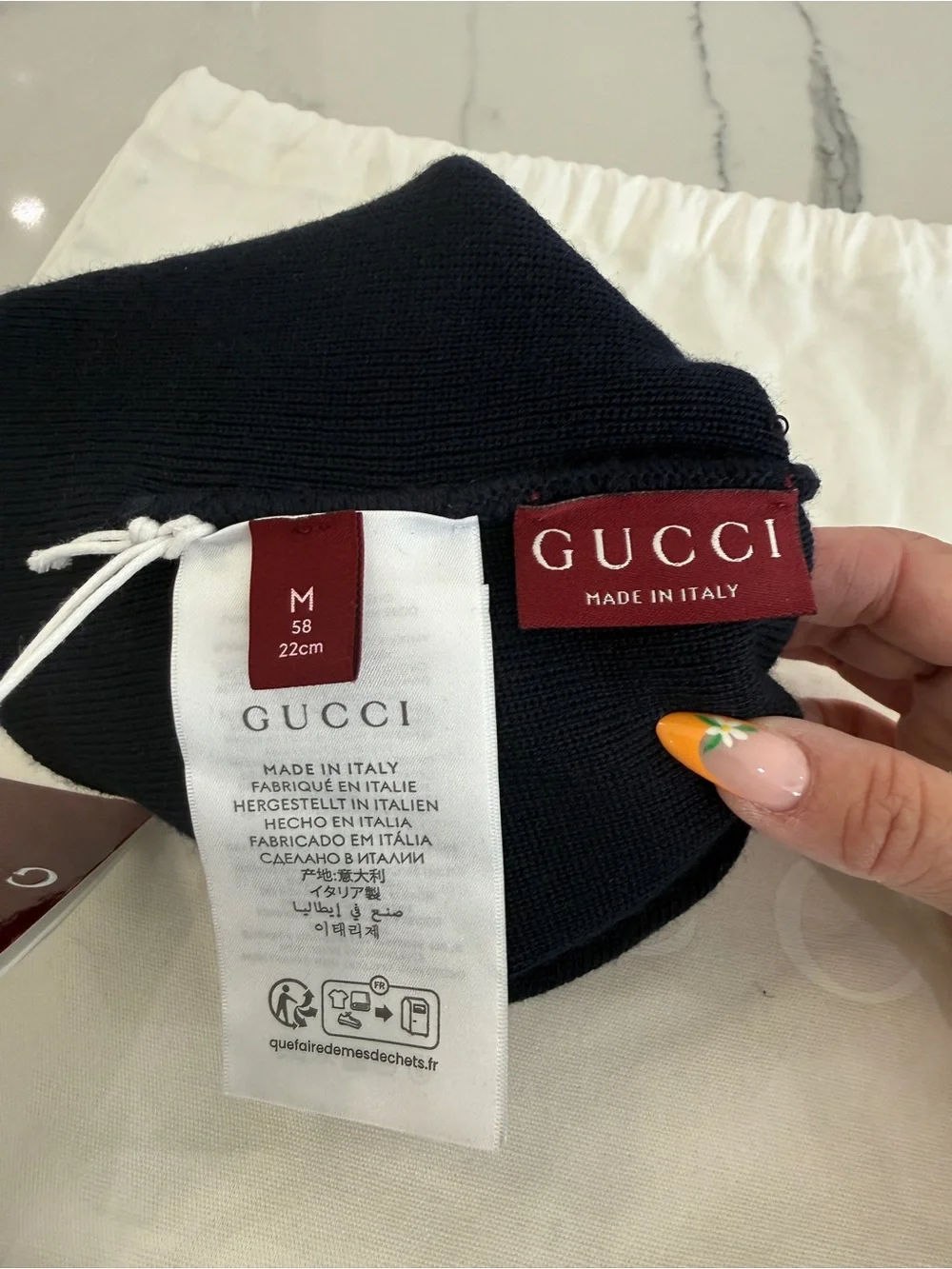 Gucci Logo Embroidered Beanie Hat