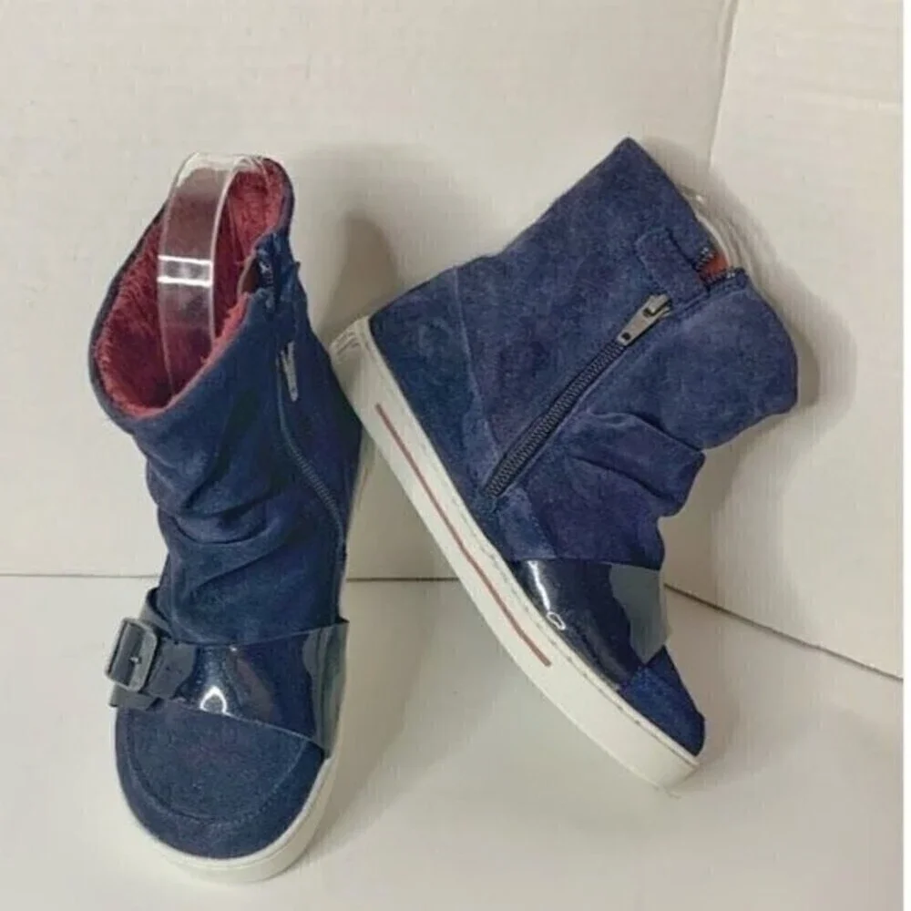 Birkenstock Toddler Big Kid Unisex Ballina Zip Up Suede Leather Naturleder Boots