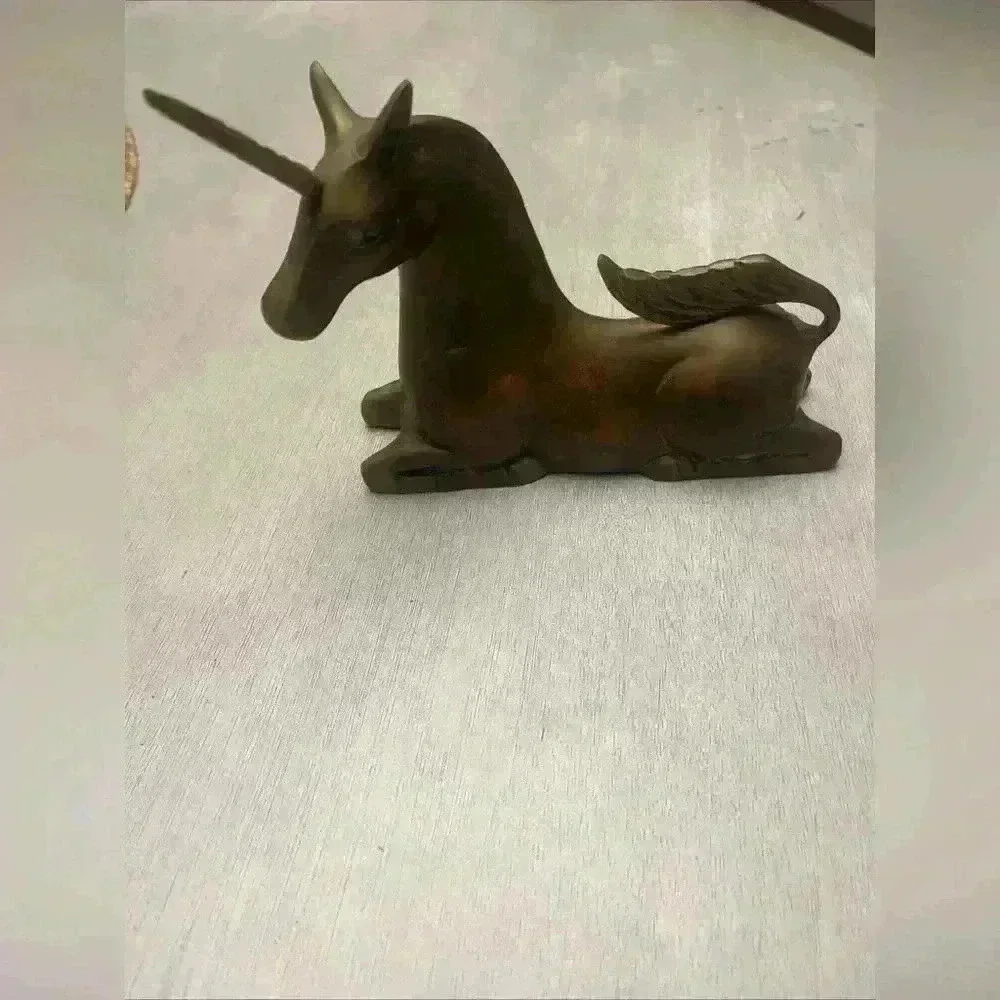 Vintage Solid Brass Unicorn Figurine