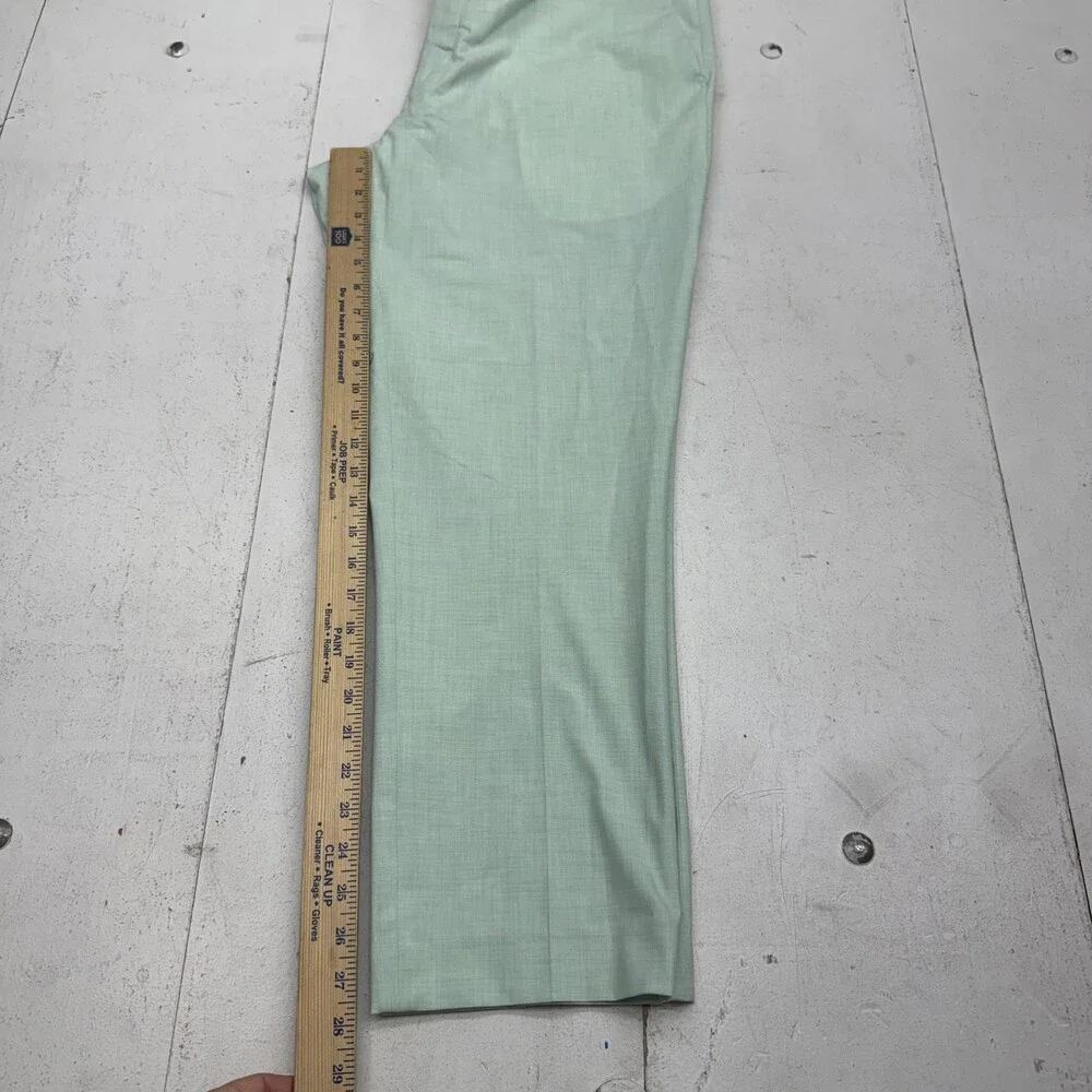 Nick Graham Dress Pants Mens 41x30 Green BLEEKER Microfiber Flat Front Formal