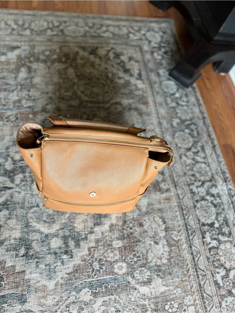 Freshly Picked Classic Diaper Backpack | Camel Vegan Leather